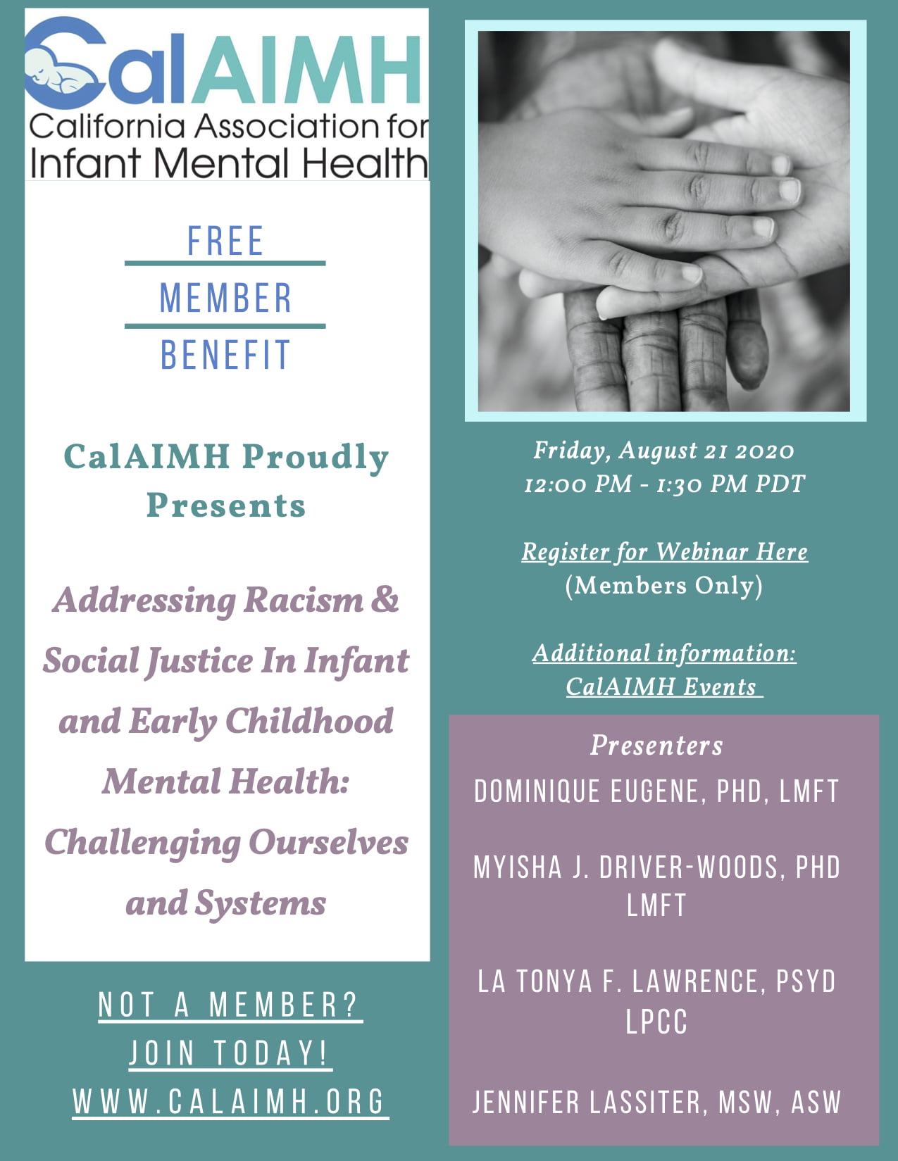 August 21 Webinar Flyer